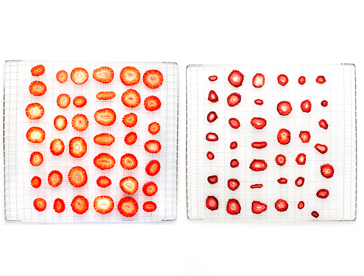 How to dehydrate strawberries - How to dehydrate fruit. Dehydrated fruit is a super nutritious and healthy snack, perfect to eat on the go or when you're travelling.