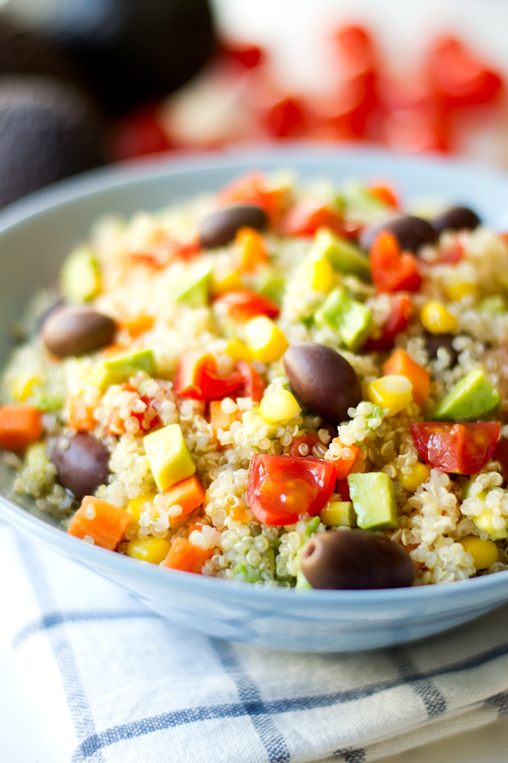 Simple vegan quinoa salad