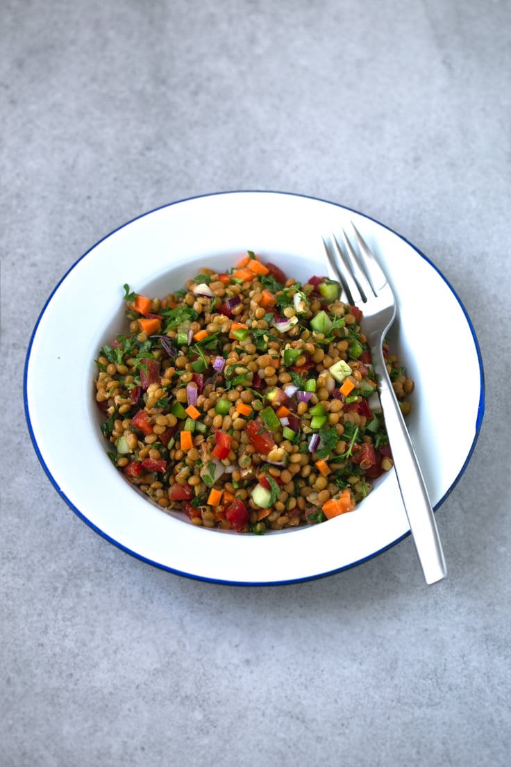 Lentil salad - It's important to include legumes in your diet, like this amazing lentil salad. It's so delicious, you won't believe is so easy to make!