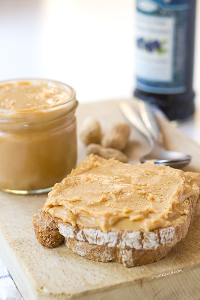 2 Minute Creamy Peanut Butter Recipe | minimaleats.com