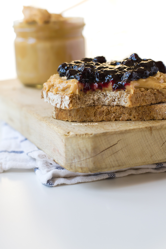 Peanut Butter and Blueberry Jam | minimaleats.com