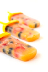 Healthy fresh fruit popsicles