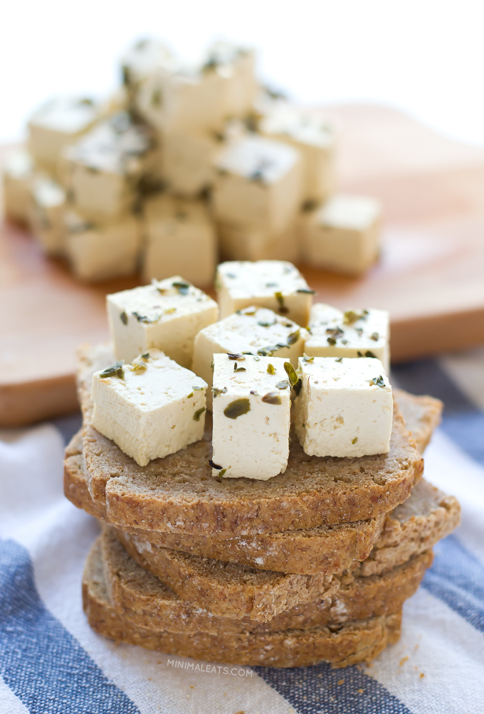 Tofu feta cheese. You've to try this healthier and vegan alternative | minimaleats.com #minimaleats #vegan
