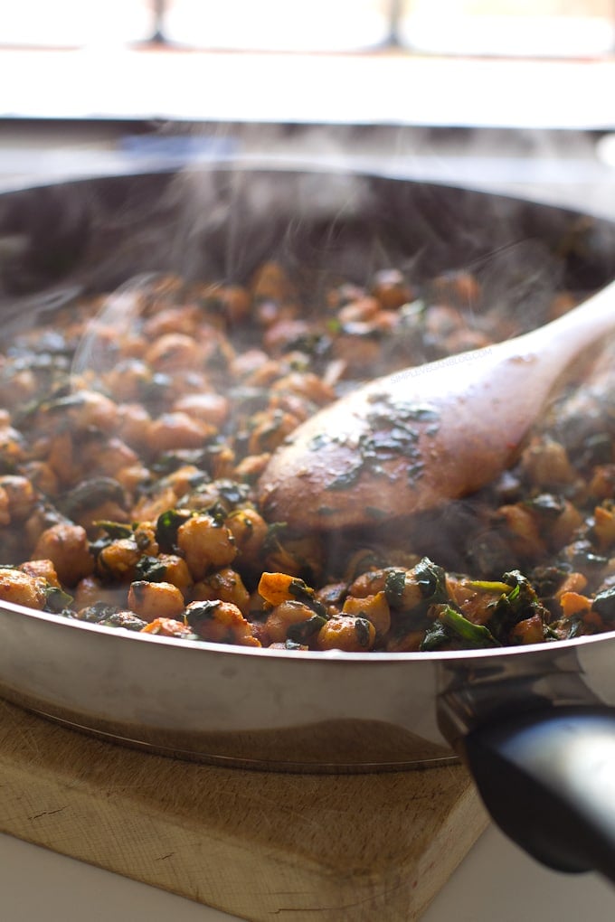 Spanish Spinach with Chickpeas