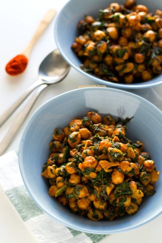 Spanish Spinach with Chickpeas - Simple Vegan Blog