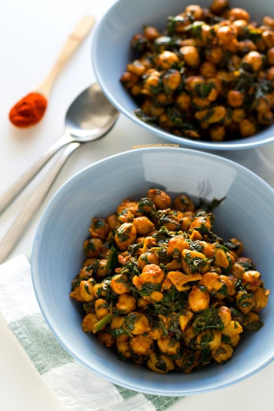 Spanish Spinach with Chickpeas Simple Vegan Blog
