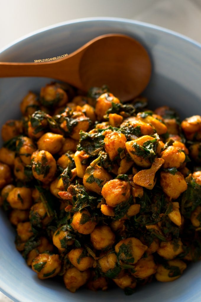 Spanish Spinach with Chickpeas - Simple Vegan Blog