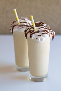 Creamy vegan vanilla shake