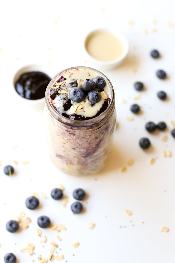 Blueberry overnight oats | simpleveganblog.com #vegan #glutenfree #healthy