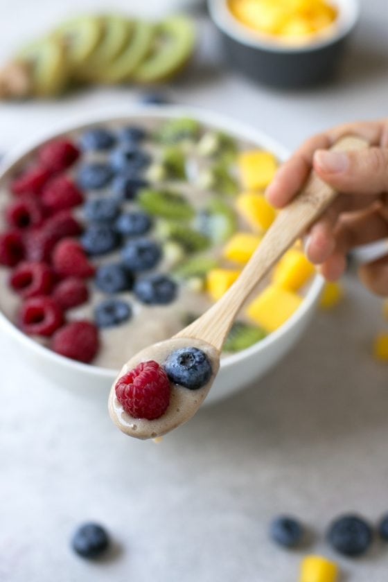 Rainbow Smoothie Bowl from Simple Vegan Blog