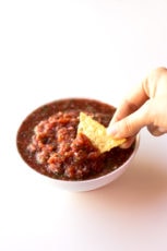 Homemade Salsa - You're going to love this salsa, is so tasty, spicy and you just have to blend all the ingredients in a food processor.