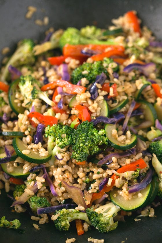 Brown Rice Stir-Fry with Vegetables - Simple Vegan Blog