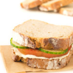 Simple hummus sandwich - This simple hummus sandwich is ready in less than 5 minutes and is a super healthy option, especially if you use homemade hummus.