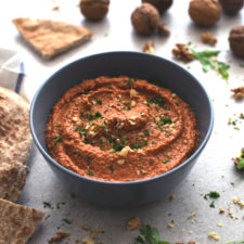 Photo of a bowl of muhammara