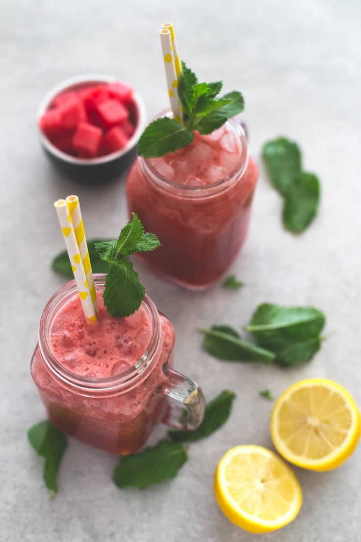 Watermelon mint lemonade - This watermelon mint lemonade is the perfect drink to start your day and stay hydrated. Only 4 ingredients needed!