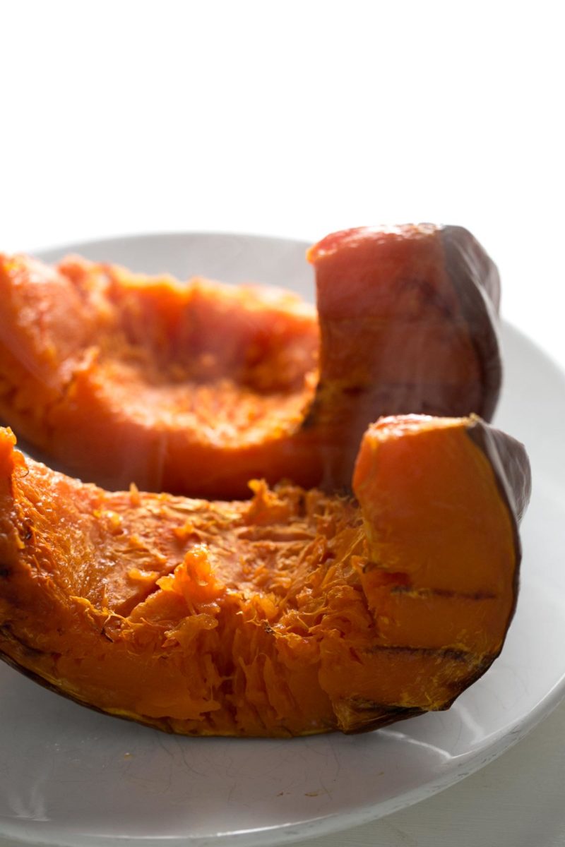 Homemade Pumpkin Puree. - It's really easy to make homemade pumpkin puree, you just need to roast the pumpkin and then puree it a food processor. One ingredient needed!