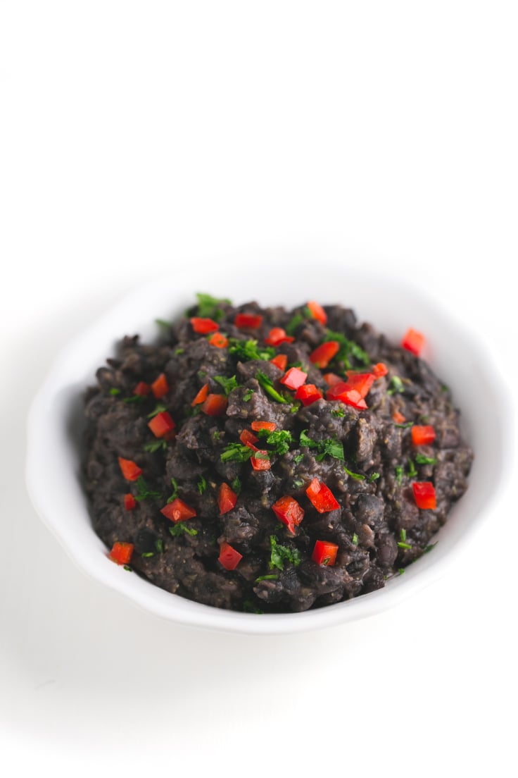 Cuban-style black beans - This recipe is simple, but so tasty and is ready in less than 30 minutes. I love my beans with rice, so I always eat this stew with some Basmati rice.