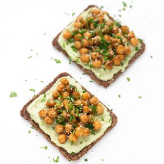 Avocado Hummus Toasts with Chickpeas - Simple Vegan Blog