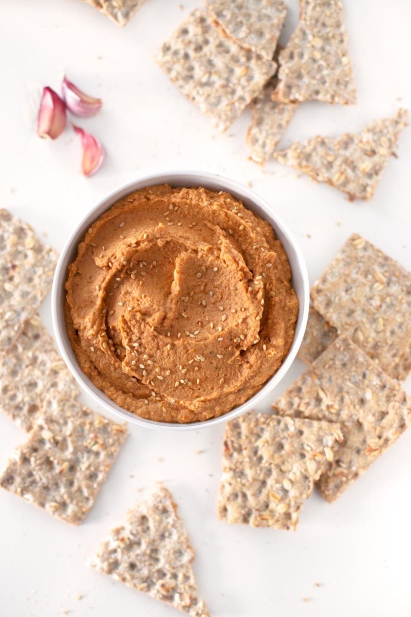 This 5-minute lentil dip is so tasty and really smooth. Eat it with some crudités, bread or tortilla chips or use it to make delicious sandwiches or toasts.