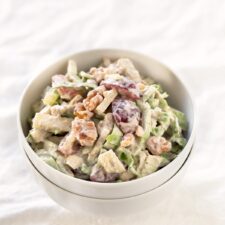 Vegan Waldorf Salad.- I'm obsessed with this vegan Waldorf salad. The dressing is so creamy, but is healthier and lighter than the traditional one.