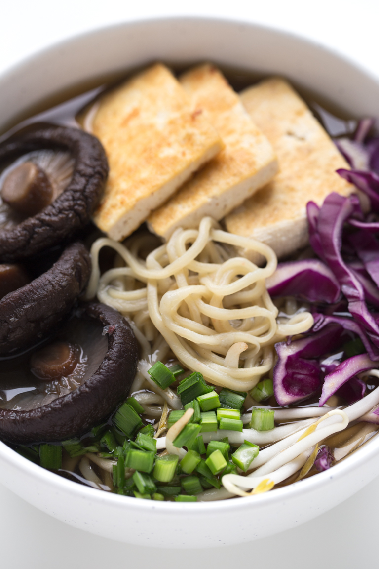 Simple Vegan Ramen - Making vegan ramen at home is so easy. Feel free to use the veggies you have on hand or what's in season. It's a super comforting and satisfying soup.