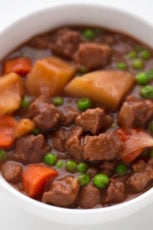 Vegan Spanish Beef Stew - We've created a vegan version of Spanish beef stew, that is also gluten-free, low in fat and high in protein. It's a delicious dinner recipe and a complete meal.