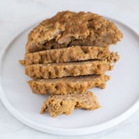 Small picture of a sliced homemade seitan
