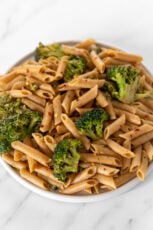 Photo of a plate of homemade broccoli pasta
