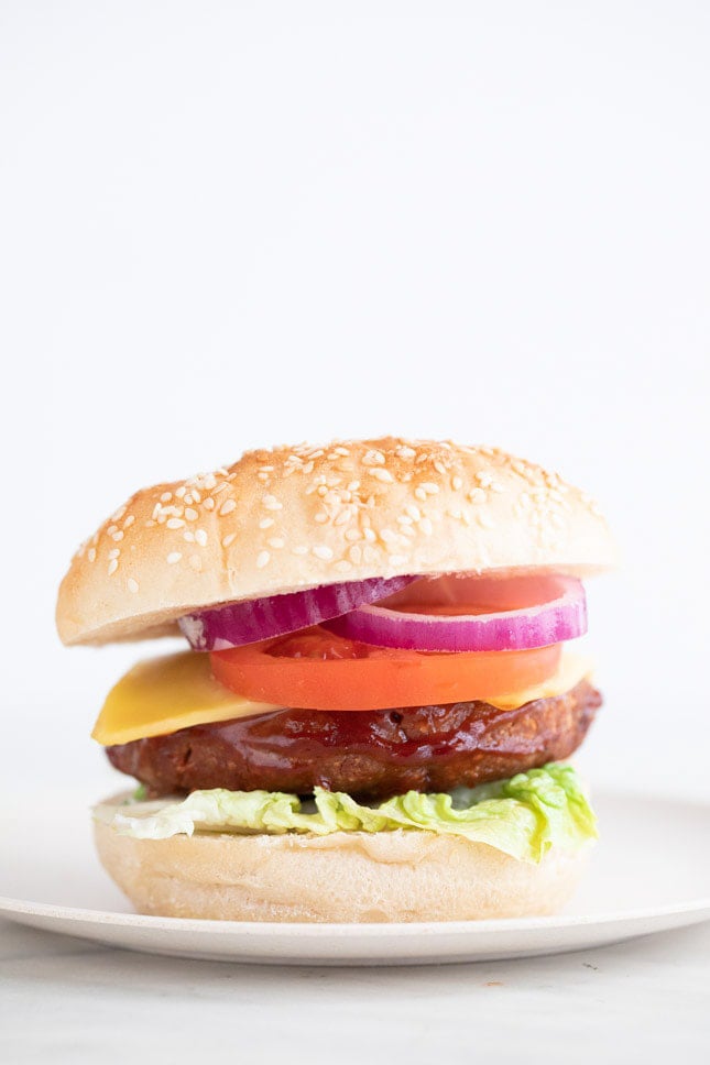 Photo of a vegan burger