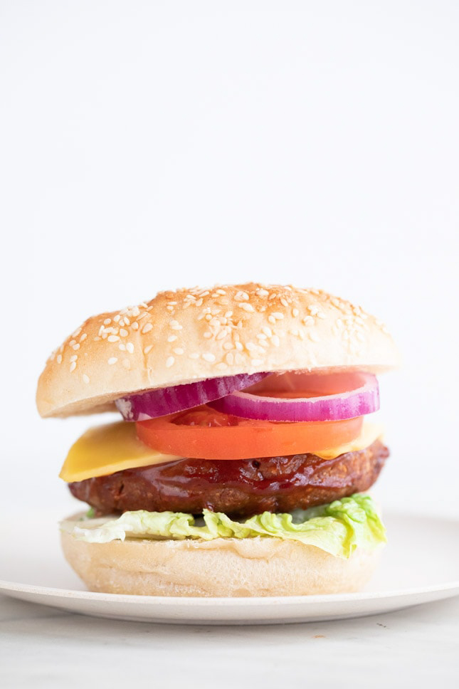 Photo of a vegan burger