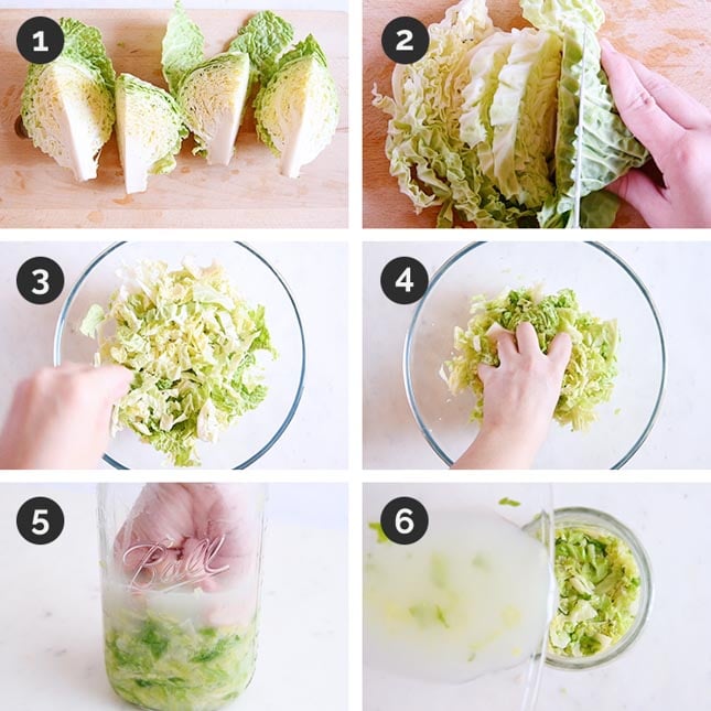 Step-by-step photos of how to make sauerkraut