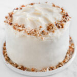 Square photo of a vegan carrot cake