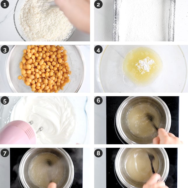 Photos of the first steps of how to make this recipe