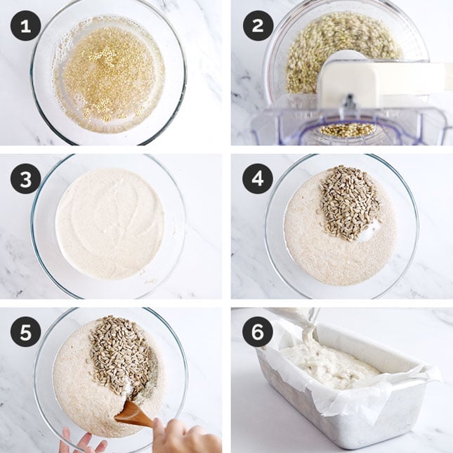 Step-by-step photos of how to make gluten-free bread