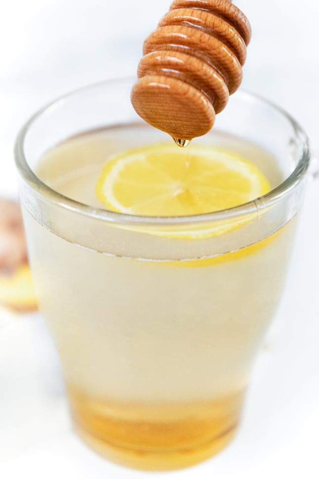 Photo of a cup of lemon ginger tea
