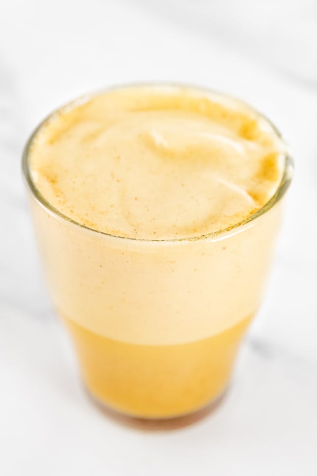 Photo of a cup of turmeric latte