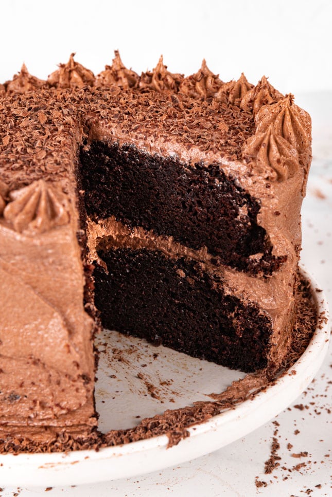 Photo of a vegan chocolate cake