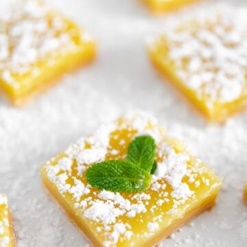 Photo of some vegan lemon bars