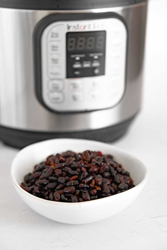 Photo of a bowl of Instant Pot black beans