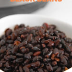 Close-up photo of a bowl of Instant Pot black beans