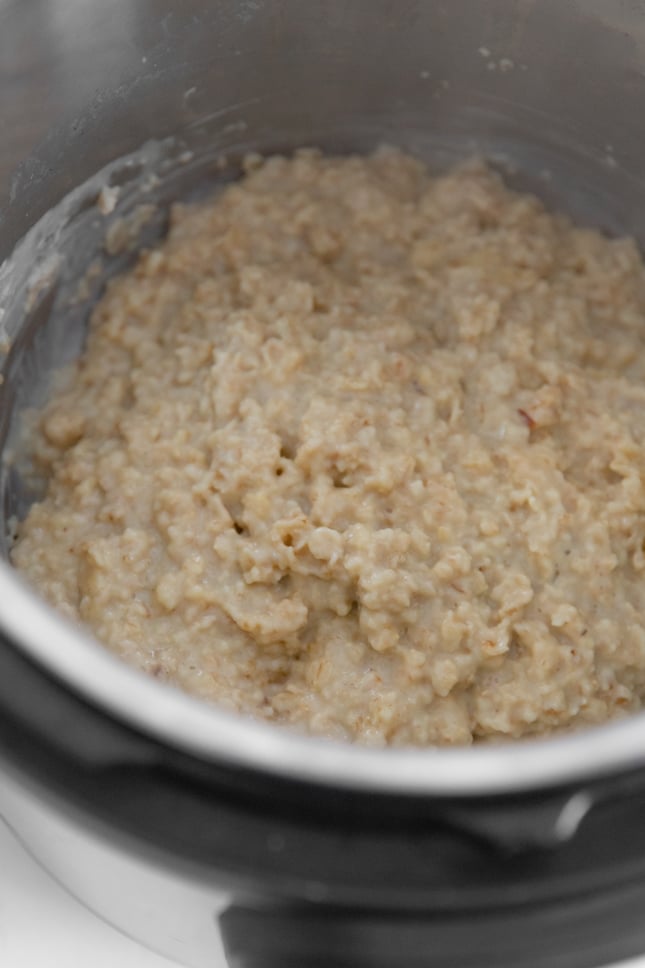 Close-up photo of how to make Instant Pot oatmeal
