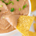 Photo of a bowl of Instant Pot refried beans