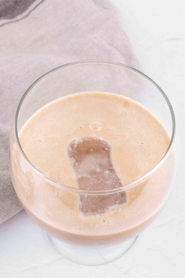 Photo of some vegan Baileys in a glass