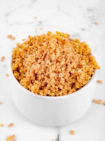 Photo of a bowl of cooked millet