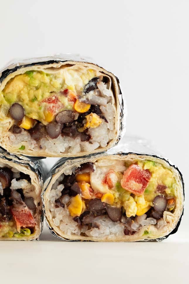 Photo of some vegan burritos
