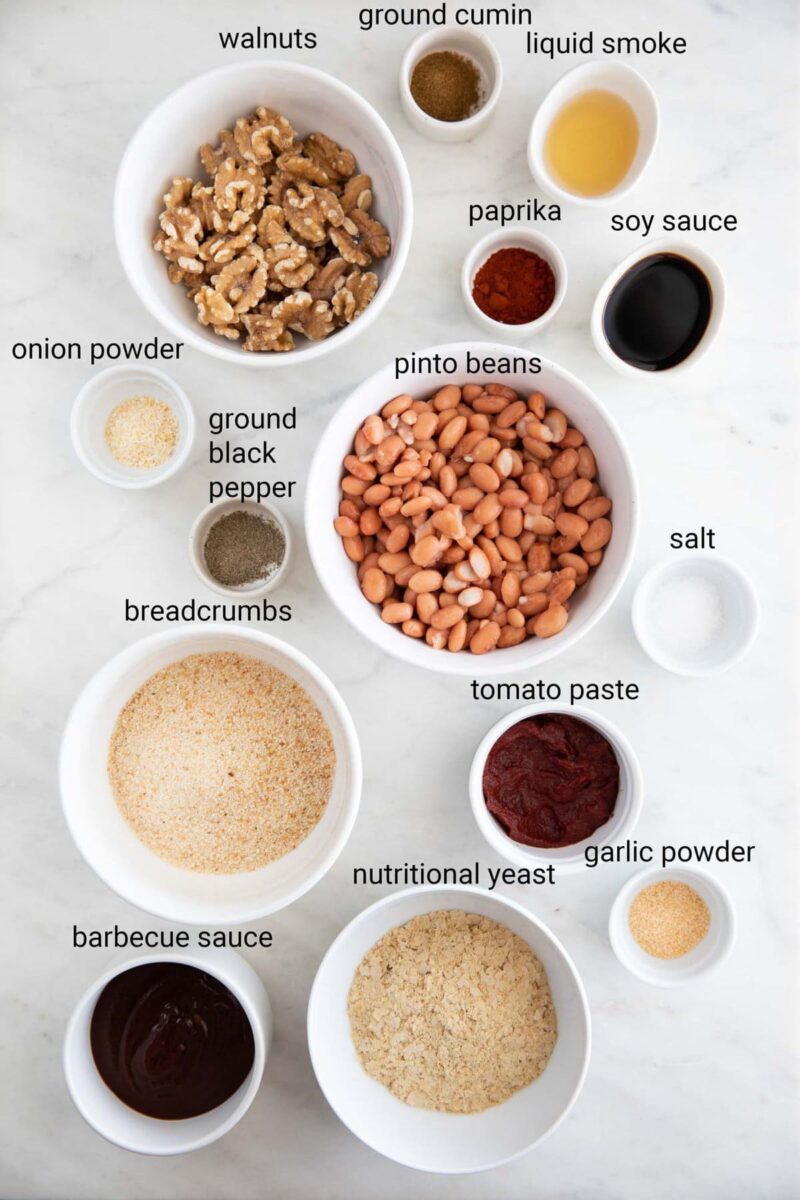 Photo of the ingredients needed to make vegan burger