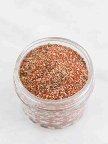 Photo of a small jar with homemade Cajun seasoning