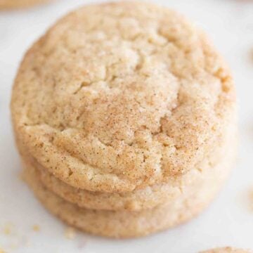 Photo of a pile of vegan snickerdoodles