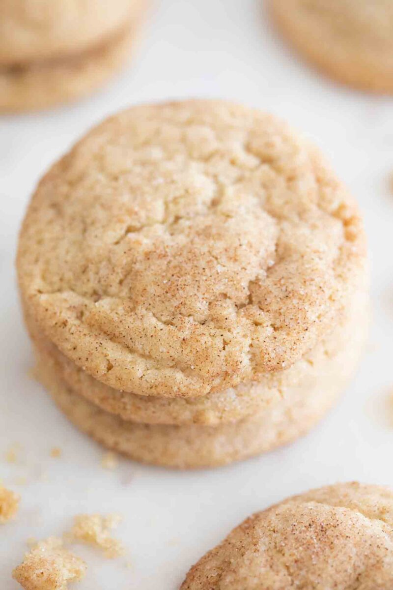 Photo of a pile of vegan snickerdoodles