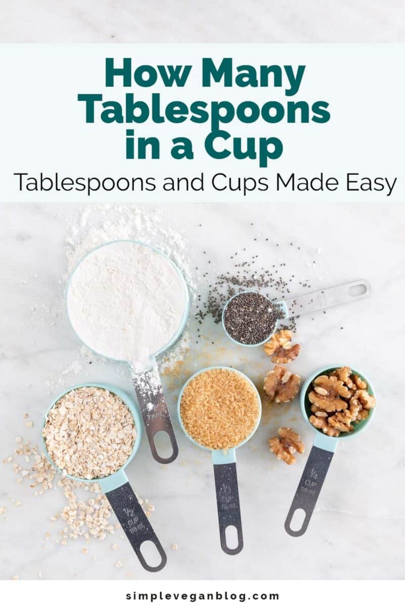 How Many Tablespoons In A Cup (tbsp To Cup) - Simple Vegan Blog